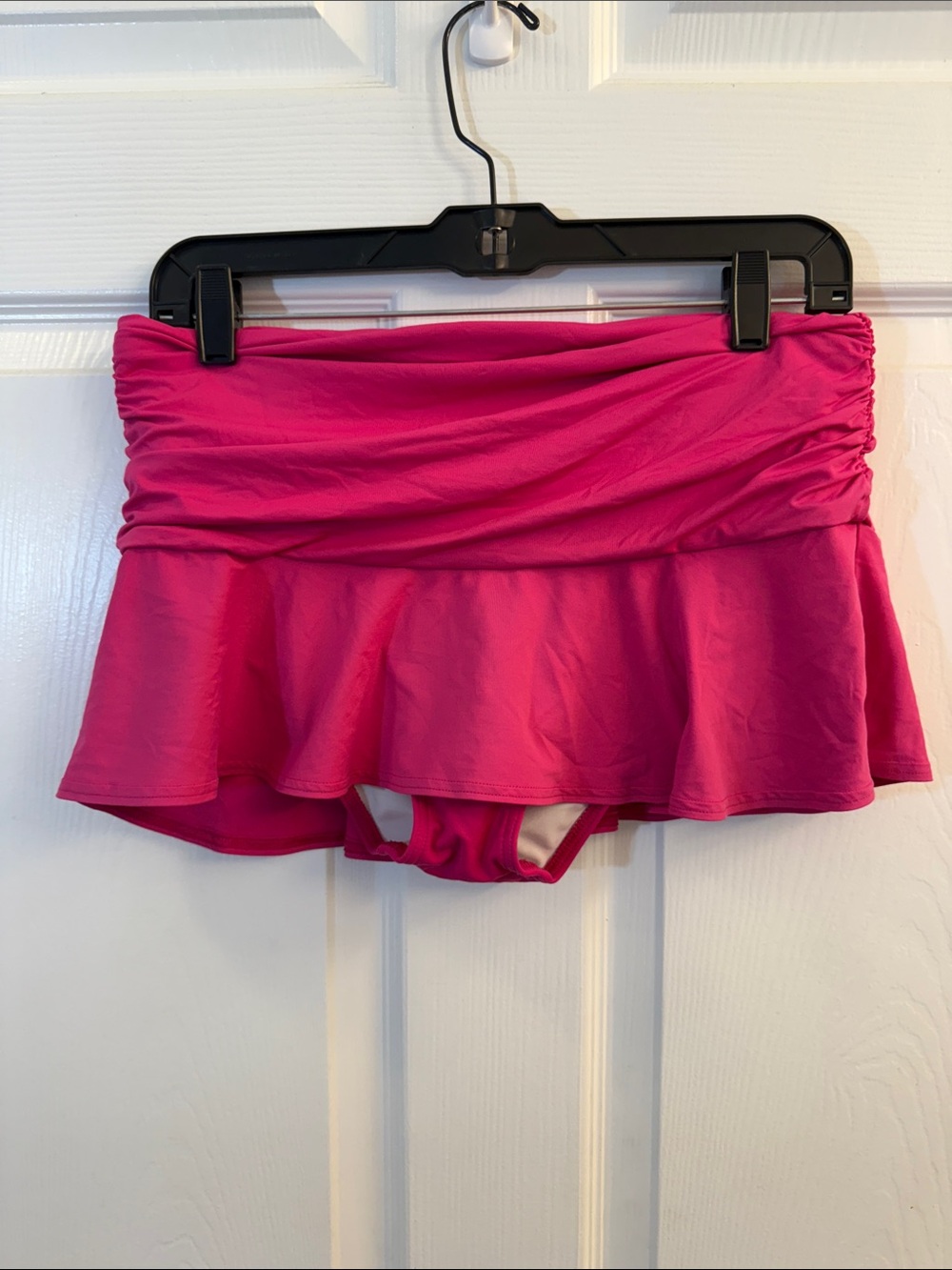 Lands' End Hot Pink Swim Skirt with Built-In Brief